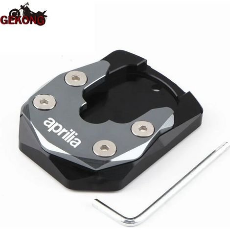 (Aprilia-Titanium) Béquille latérale CNC pour moto, extension de support, compatible avec Aprilia SRMAX 250 et 300 (SRMAX250 et SRMAX300 maxpower). (1/3)