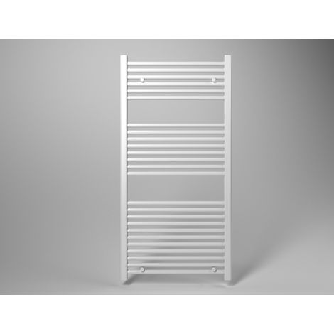 Scaldasalviette termoarredo 120x60 cm (int.55) bianco da bagno tubi dritti MICHALI
