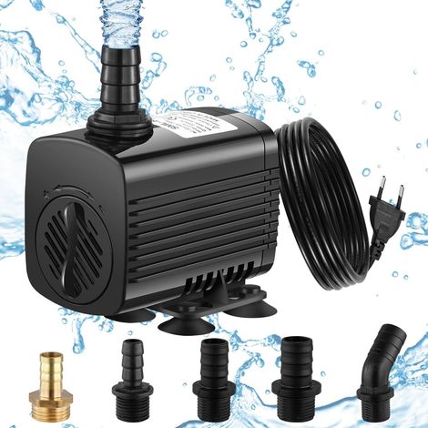 Pompe a Eau 30W 2500L/H Pompe Aquarium Ultra Silencieux Pompe Bassin avec 1.9m Câble 5 Buses Pompe à Eau Submersible Fontaines Jardins Culture Hydroponique Baignoires étangs (1/5)