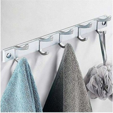 5 Crochet mural, Acier inoxydable, Installation sans clous ou avec vis, Anticorrosion, pour cuisine et salle de bain (1/5)