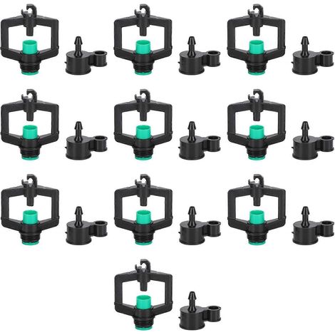 10pcs Watering Drippers 4mm Stable Plastic Irrigation Sprinkler Nozzles with Accessories for Gardening Agriculture (1/5)