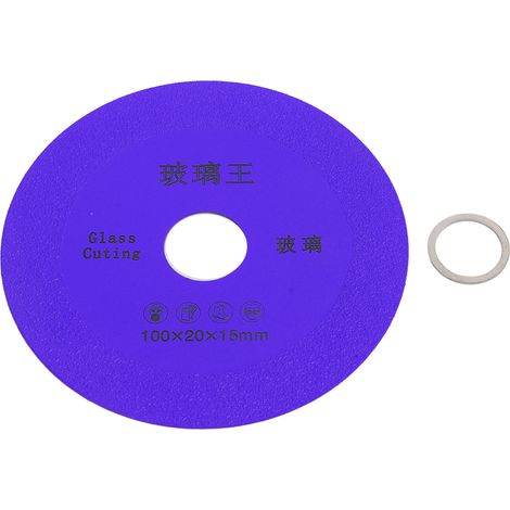 4in Thin Saw Blade Wheel Carbide Diamond Cutting Disc for Ceramic Tile Glass Bottle Grinding Purple