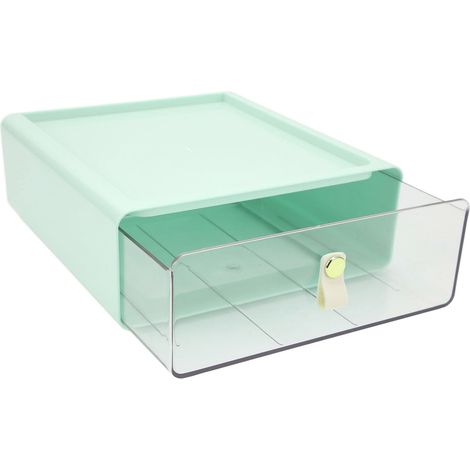 Transparenter Schubladenbehälter, großes Fassungsvermögen, Schreibtischschubladen-Organizer, Grün (1/5)