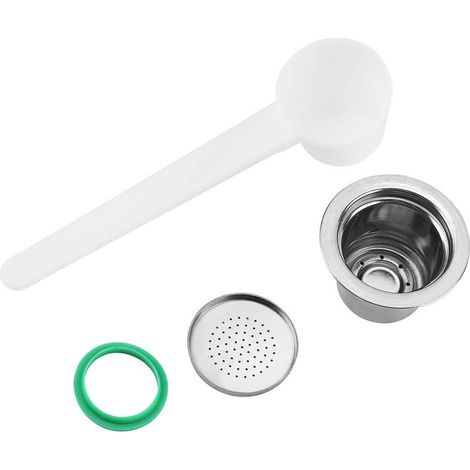 Capsule de café en acier inoxydable rechargeable et réutilisable compatible (1/5)