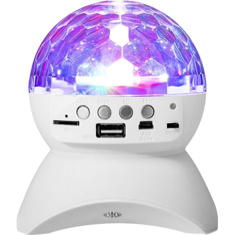 Altavoz Bluetooth con bola de discoteca giratoria de 360° y luces LED para fiestas en casa, altavoz portátil con (1/5)