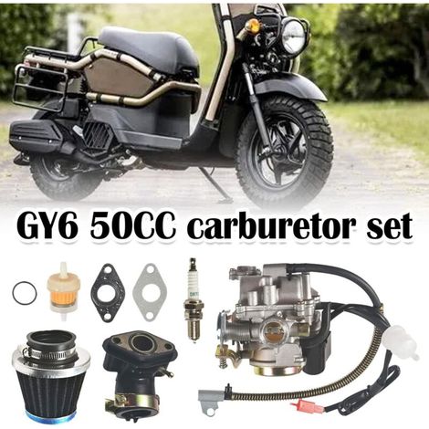 Kit carburateur standard, carburateur PD18J avec collecteur d'admission pour scooters et cyclomoteurs Gy6 4T 139QMB 49cc/50cc, compatible avec Kymco Agility 50, Znen Zn50qt-E et Kymco Super 8