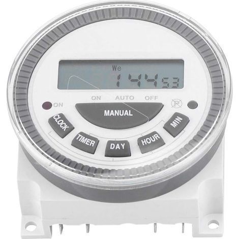 16A Minuterie Hebdomadaire Horloge Programmable Hebdomadaire Programmateur Interrupteur Relais avec Cache AntiPoussière pour Appareils Ménagers Lampe (1/4)