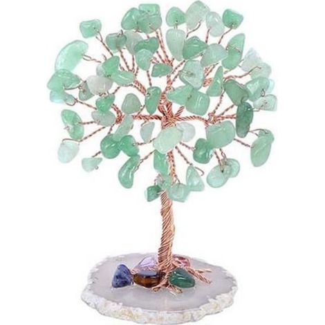 Décoration Fortune Arbre Cristal Ornement, Pierre de Cristal Naturel Ornement, Objets Décoratifs pour Maison et Bureau (1/4)