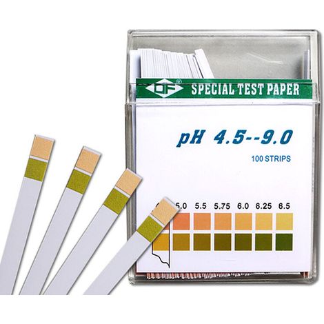 100 strisce reattive pH cartina di tornasole carta gamma di misurazione 4,5-9 indicatore universale test di acidità della carta per acquari acqua potabile (1/5)
