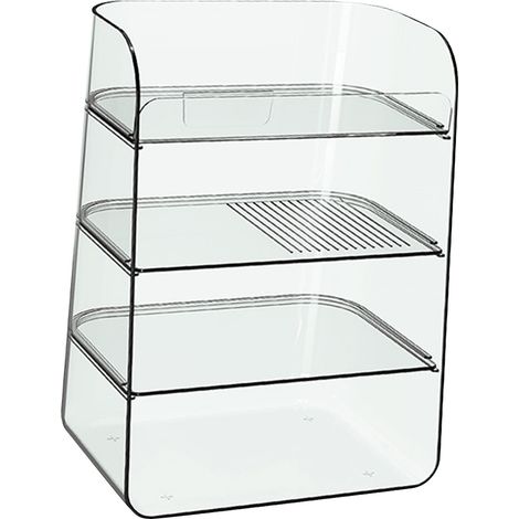 Étagère cosmétique lumineuse de luxe à plusieurs niveaux, étagère de maquillage transparente pour salle de bain ou chambre (1/5)
