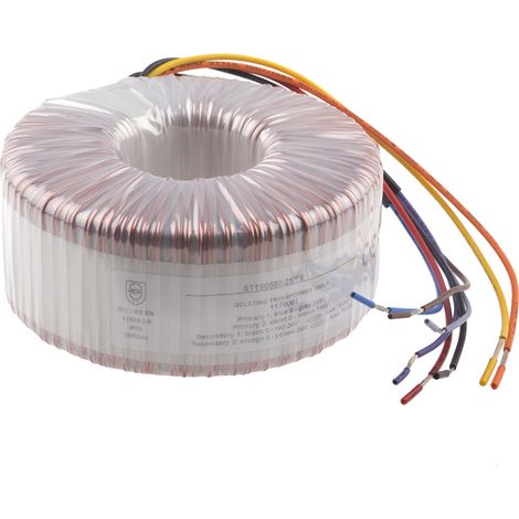 Transformateur torique RS PRO 2 sorties, 2 x 115V c.a. 2 x 24V c.a., 250VA ( Prix pour 1 ) (1/3)