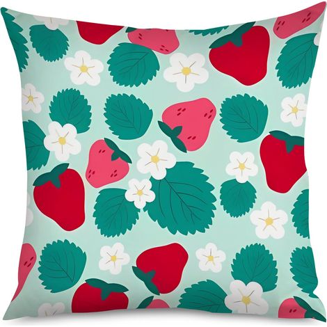 Housse de Housse Coussin Fraises Moderne Salon (1/5)