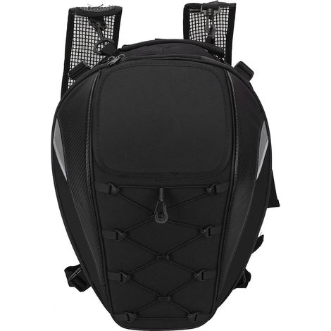 Sacoche de selle de moto RH-A0802, sac à dos double usage, sac étanche pour casque de moto, marques vertes (1/5)