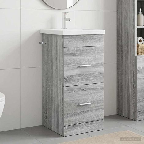 Vanidad de baño con lavabo  gris 42 x 40 x 84,5 cm