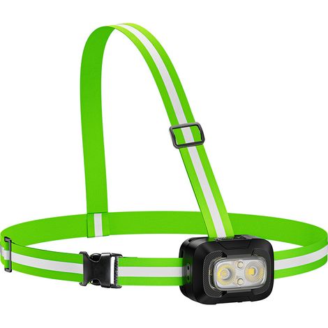 Lampe de Sécurité Réfléchissante pour Course à Pied et Cyclisme, Gilet de Signalisation LED Rechargeable 1500mAh, Accessoire de Visibilité Nocturne pour Extérieur, Noir A39 (1/4)