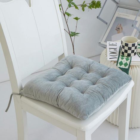 coussin En Velours De Cristal Pais (gris), Coussin Pour Chaise De Bureau, Coussin Pour Banc D'tudiant Ajustable (1/5)