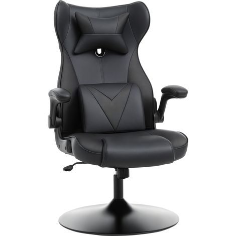 Vinsetto Gaming Chair Home Office Chair w/ Swivel Pedestal Base Lumbar Support