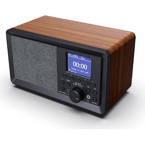 Radio FM/DAB maison : 10W haut-parleur, écran 2.4", multilingue & réception double