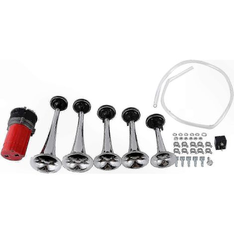 Klaxon pneumatique 125 dB 12 V pour voitures, camions et navires système sonore de 26 secondes. (1/5)