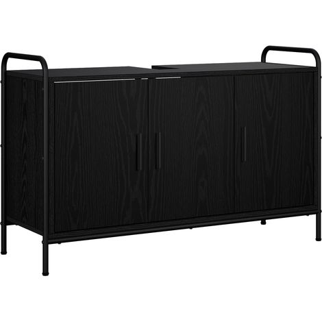 Mobile da Bagno Rovere Nero 95 x 34 x 61 cm vidaXL (1/5)