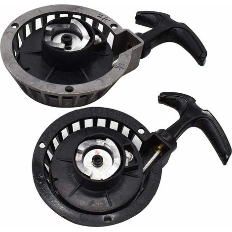 Easy Pull Starter, Tianer 2PCS Mini Alloy Pull Starter Booster Recoil Starter Easy Pull Starter Fits for 2 Stroke 49CC Pocket Bikes Minimoto ATV Quads. (1/5)