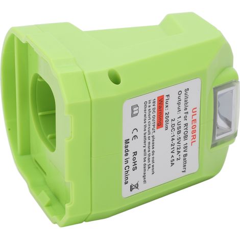 18V Lithium-Akku-Konverter mit 5V und 2A Dual-USB-Ausgang und Akkuadapter für Elektrowerkzeuge (1/5)