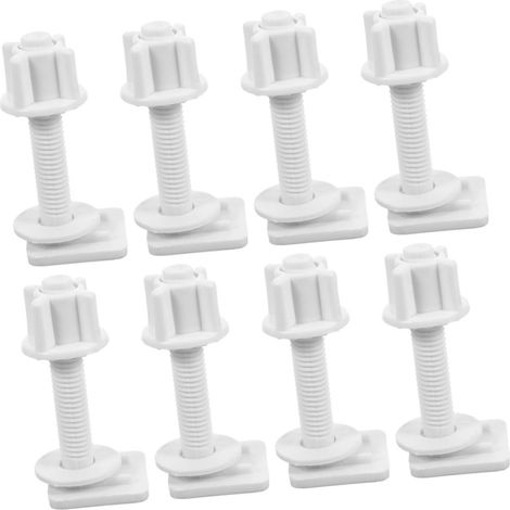 8 pièces Kit de Fixation Siège Toilette, Abs (1/5)