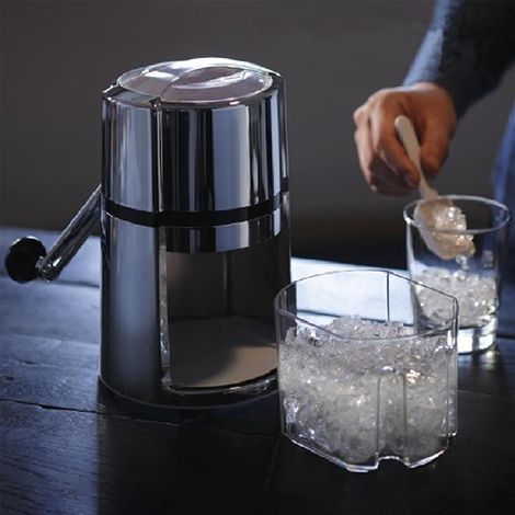 Machine à glace pilée électrique JeiibrZui 380 W - Capacité de 65 kg/h - Lame en acier inoxydable pour restaurants, bars et fêtes - Argent (1/5)