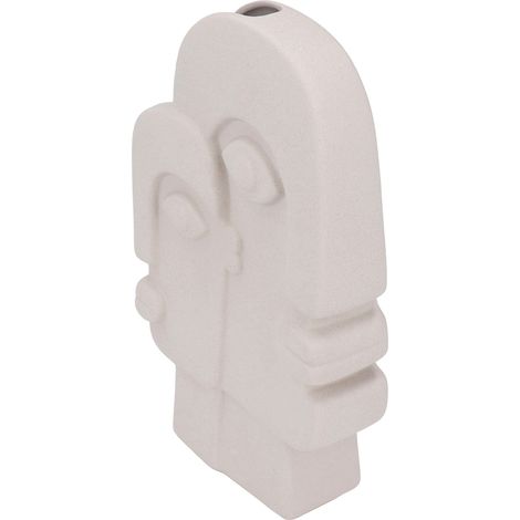 Gesichtsvase im nordischen Stil, künstlerisch gestaltete Keramikvase mit Embryo-Gesicht, auch als Trockenblumenvase oder Dekoration geeignet. (1/5)