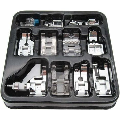 11-piece DIY presser foot set for home sewing machines, spare parts and accessories, suitable for sewing machines from Brother, Singer and Janome. (1/5)