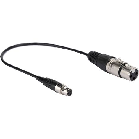 Câble audio mini XLR 3 broches femelle vers XLR 3 broches femelle pour appareils photo reflex numériques (connexion microphone standard). (1/5)