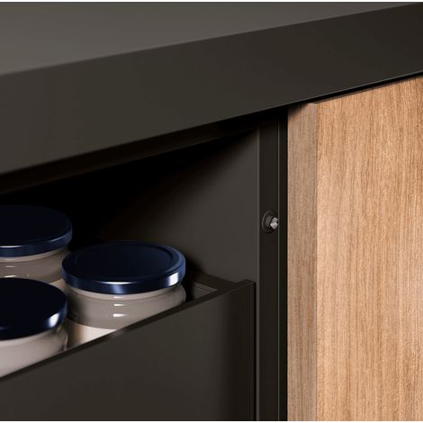 Hettich Push to Open Lock Magnet, zum Einbohren Anthrazit