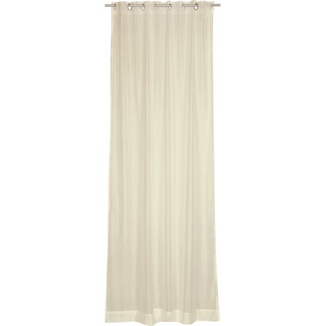 SCHÖNER WOHNEN Rideau à œillets transparent SOLID - 1 pièce 140x250 cm, beige