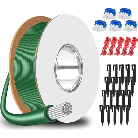 Cable Robot Tondeuse Piquets de Fixation Connecteurs de Câble Connecteur de Dérivation en T, Kit Accessoires de Fil de Délimitation Recherche (1/5)