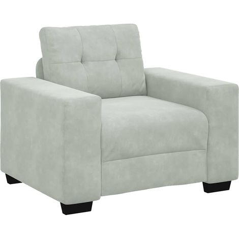 Maison Exclusive - Divano Sedia Grigio Chiaro 100x78x80 cm Velluto