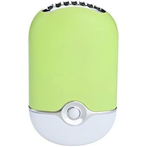 Tragbarer Haartrockner - Grün, Li-Ionen-Akku Mini-Ventilator Integrierter Desktop USB Wiederaufladbarer Klimaanlagen-Ventilator