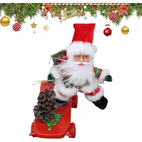 Décorations De Noël du Père Noël Scooter Musical Ornement Saisonnier (1/5)