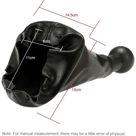Kit de remplacement en cuir pour pommeau de levier 5 vitesses – compatible PEUGEOT 207, 307, 406 – livré avec guêtre