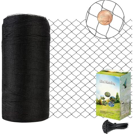 Rete Protettiva Giardino Piante Anti-Uccelli 4,5 x 4,5 m Nera (1/5)