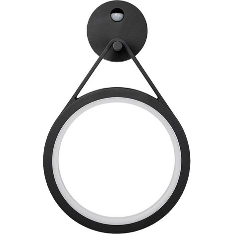 Lucande Lámpara de pared exterior 'Mirco' en Negro Aluminio