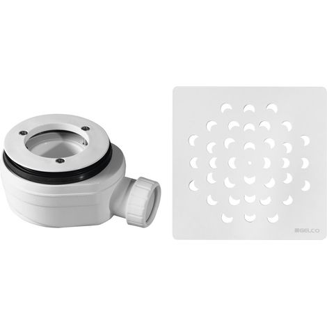 Bonde de receveur de douche, dia. 90 mm, DN40, couvercle blanc (1/3)