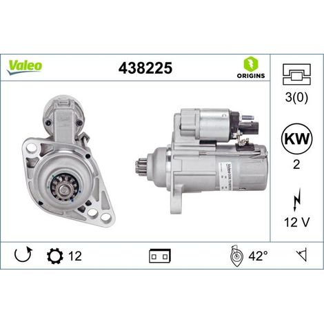 Démarreur VALEO 438225 AUDI 02Z911023M 02Z911023N 02Z911023NX 02Z911023P