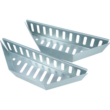 vhbw 2x Panier à charbon compatible avec Weber Performer, Original Kettle grill sphérique - 38,5 x 11,8 x 7,5 cm, acier inox (1/4)