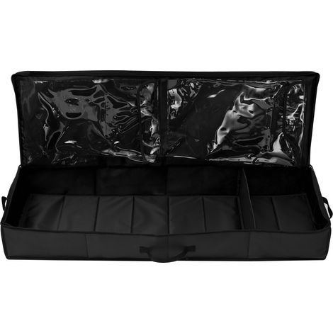 Sac de rangement en papier d'emballage, conteneur sous le lit en tissu Oxford 600D noir avec crochet et boucle amovibles (1/5)