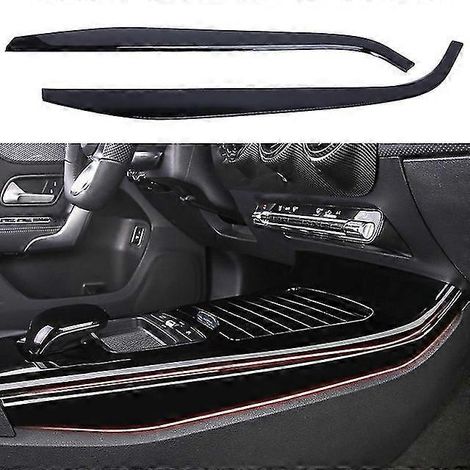 Garniture latérale de panneau de console centrale de voiture noir brillant (2 pièces) pour Mercedes-Benz Classe A W177 CLA C118 2019-2020 - Panneaux et pièces de porte intérieures (1/5)