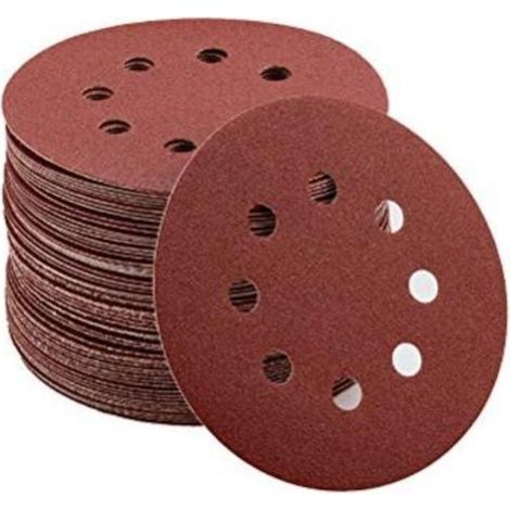 Pr Disco de lijado 80 Uds Discos de lijado 40/80/120/240/320/400/600/800 Tamaño de 125 mm Ideal para lijar/pulir/eliminar óo (1/5)