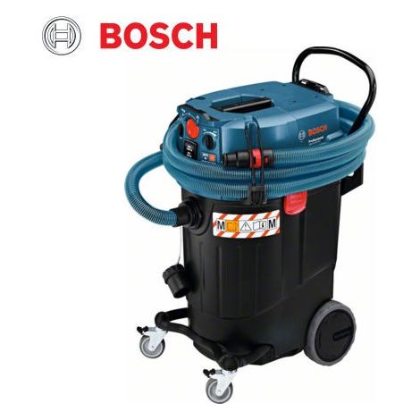 Bosch – Aspirateur eau et poussières professionnel GAS 55 M AFC – 55L – Dépression 254 mbar – Nettoyage automatique du filtre – Pour chantiers humides