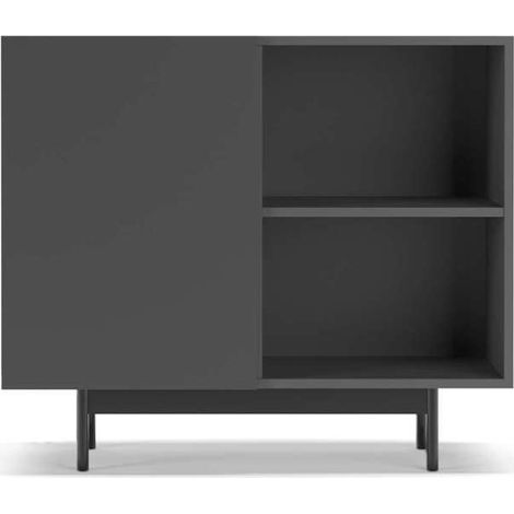 Mueble auxiliar modelo 601-2 acabado en grafito. 78 cm (alto) x 90 cm (ancho) x 34 cm (prof.) (1/4)