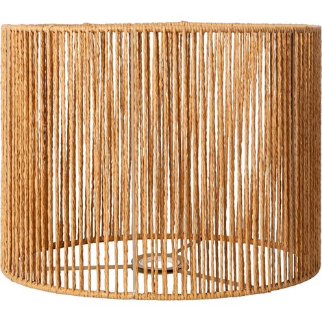 Emitto Lamp Shade Boho Woven Paper Rope Metal Frame Easy Fit Pendant Yellow (1/5)