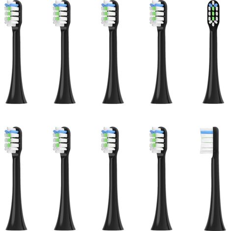 10 Pièces Tête de Brosse à Dents de Rechange Tête de Rechange pour Brosses à Dents électriques Tête de Brosse à Dents électrique X3Pro/ X3U/ X5/ V1/ V2/ D2/ X1 Remplacement Universel (1/5)